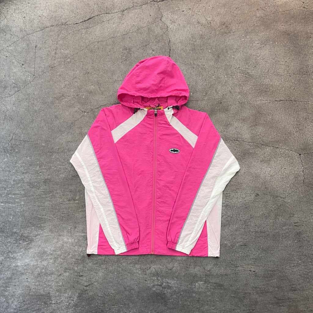 Cortiez Lightweight Panel Spring Windbreaker – Pink/White