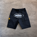 Corteiz Alcatraz Cargo Shorts – Black