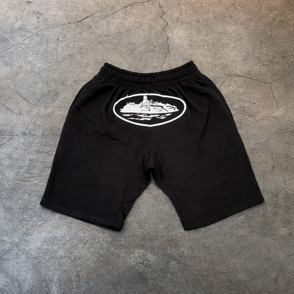 Corteiz OG Alcatraz Shorts – Black