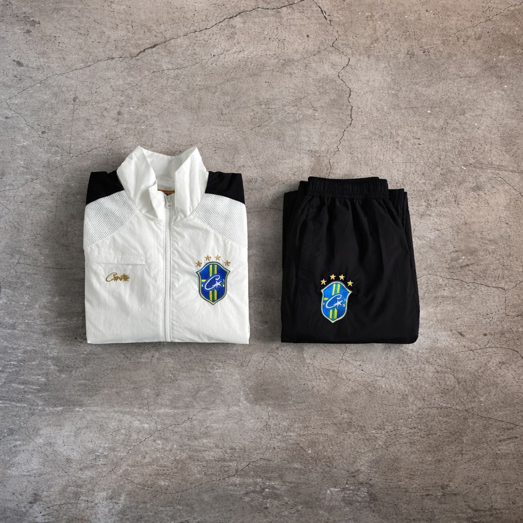 Corteiz Brasil Olympic Shuku Set – White/Black