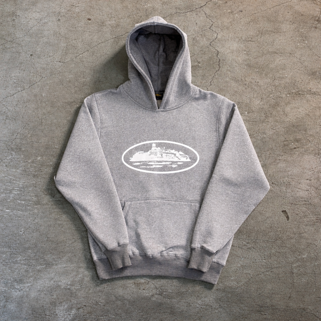 Cortiez Alcatraz Logo Hoodie – Grey