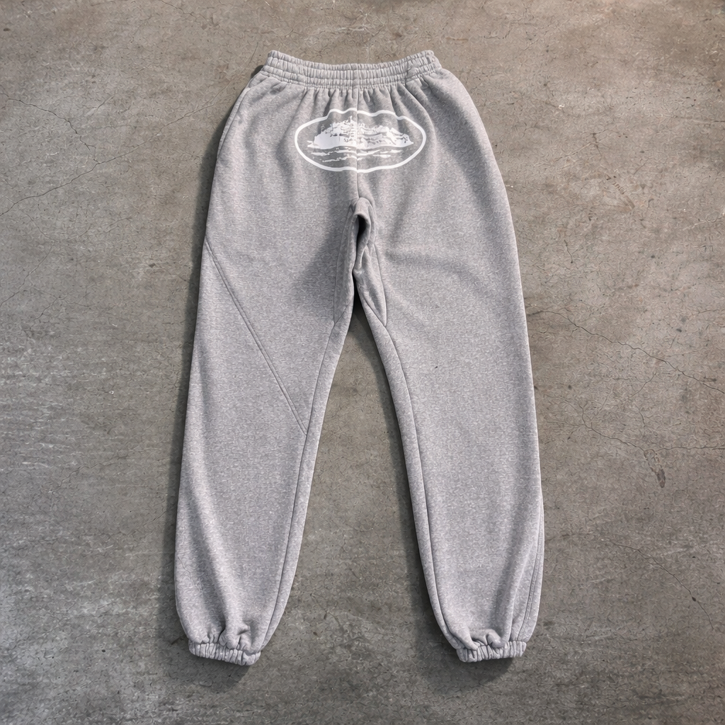 Corteiz OG Alcatraz Tracksuit Bottoms – Grey