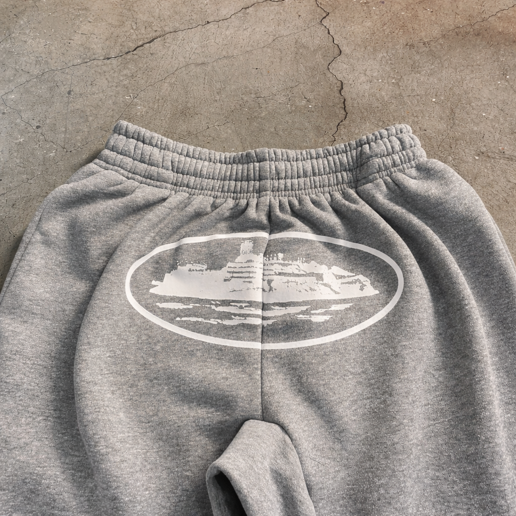 Corteiz OG Alcatraz Tracksuit Bottoms – Grey