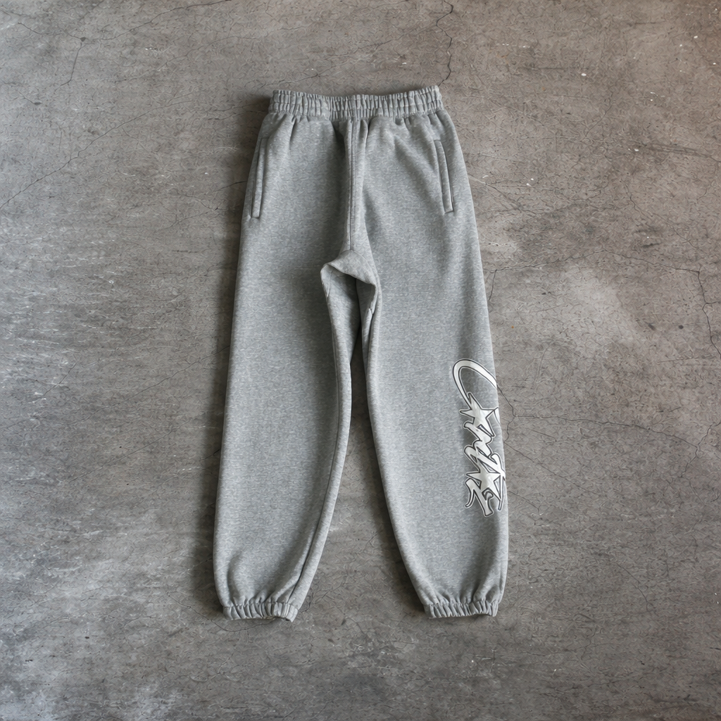 Corteiz Satin Allstarz Tracksuit Set – Grey