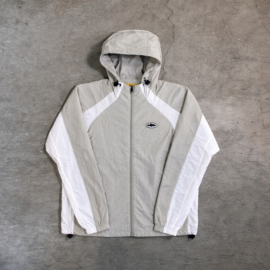 Cortiez Lightweight Panel Spring Windbreaker – Grey/White