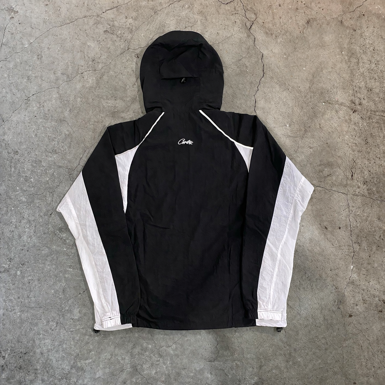 Cortiez Lightweight Panel Spring Windbreaker – Black/White